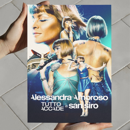 Poster digitale Alessandra Amoroso Tutto Accade San Siro alta risoluzione
