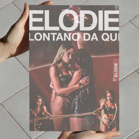 Poster digitale “Lontano da qui” – Elodie | Wall art musicale (PDF HD, 20×25 cm)