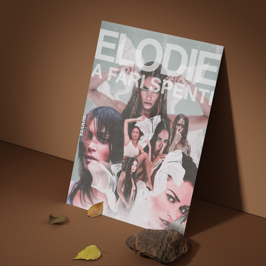 Poster digitale “A Fari Spenti” – Elodie | Collezione Red Light | Arte musicale da stampare (20x25 cm, PDF HD)