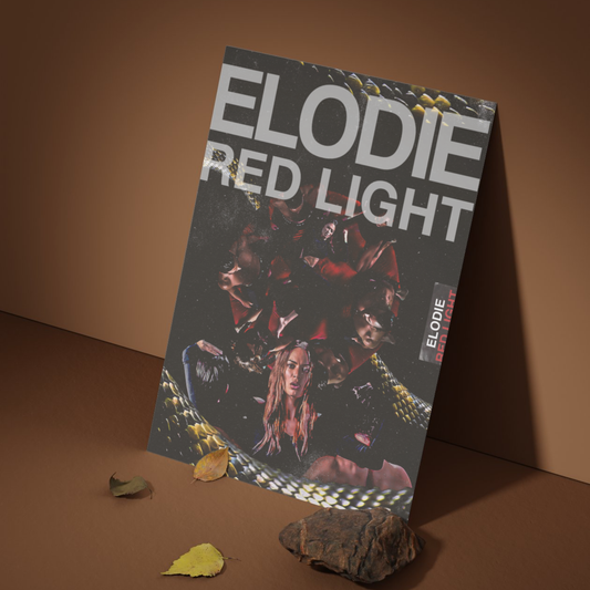 Poster digitale “Red Light” – Elodie | Collezione musicale da stampare (20x25 cm, PDF HD)