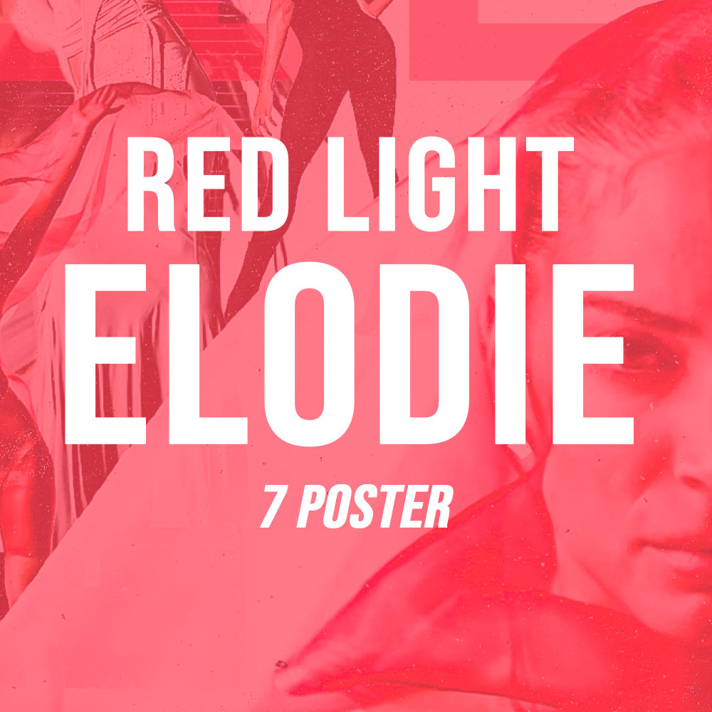 Collezione completa poster digitali “Red Light” – Elodie | Set 7 canzoni in PDF HD stampabili (20×25 cm)
